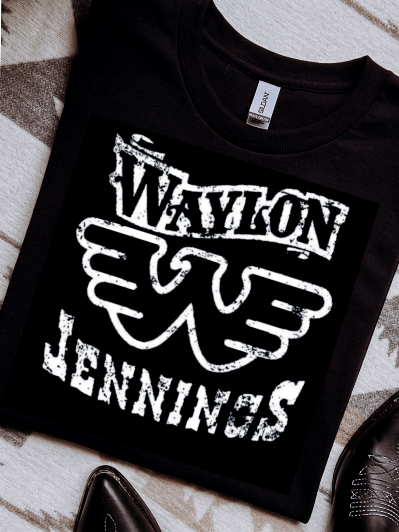 Waylon Jennings Western Tee
