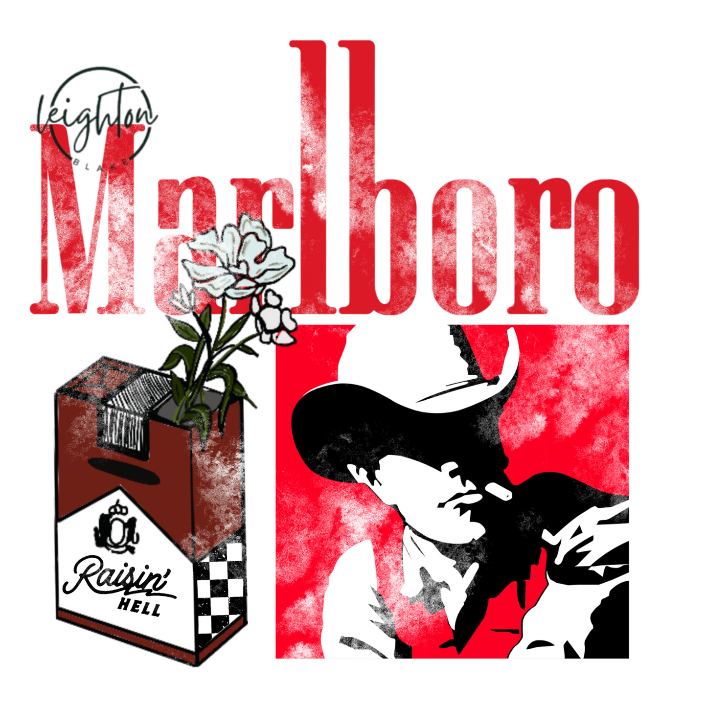 Grungy Western Marlboro PNG