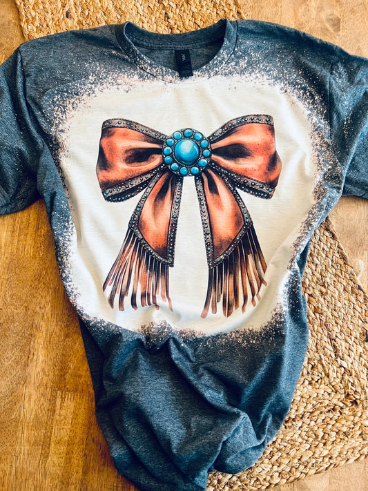Western Bow Bleached Tee