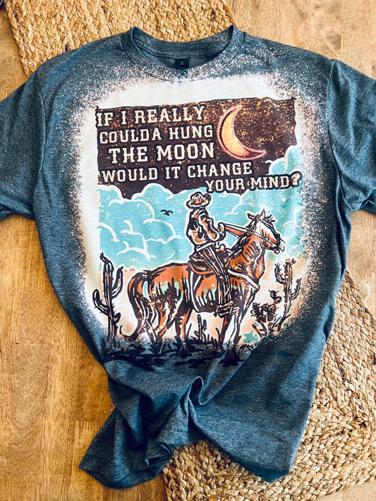 Hung the Moon BLeached Tee