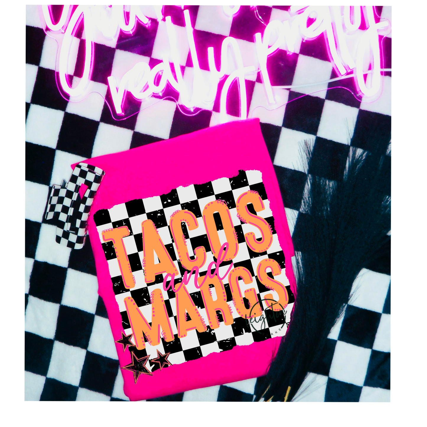Tacos & Margs Pink Tee