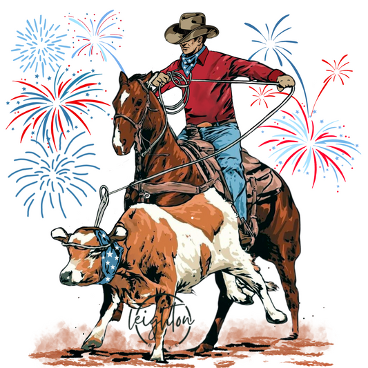 Team Roping Patriotic PNG