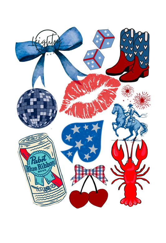 Patriotic Western Collage PNG