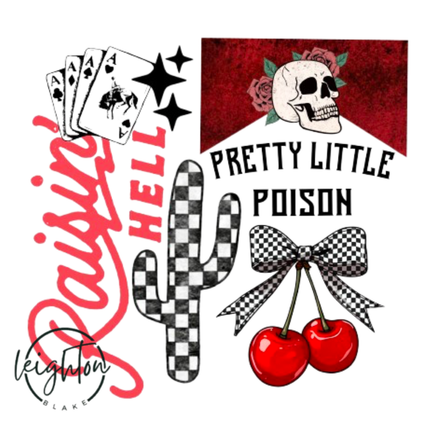 Western Raisin' Hell Collage PNG