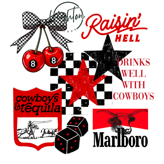 Western Collage PNG