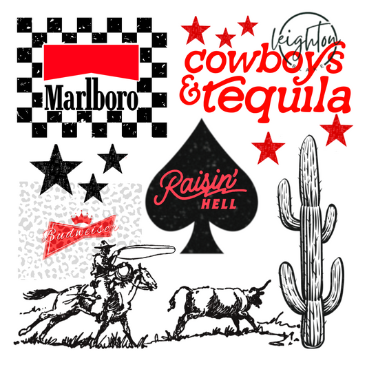 Western Cowboys and Tequila PNG