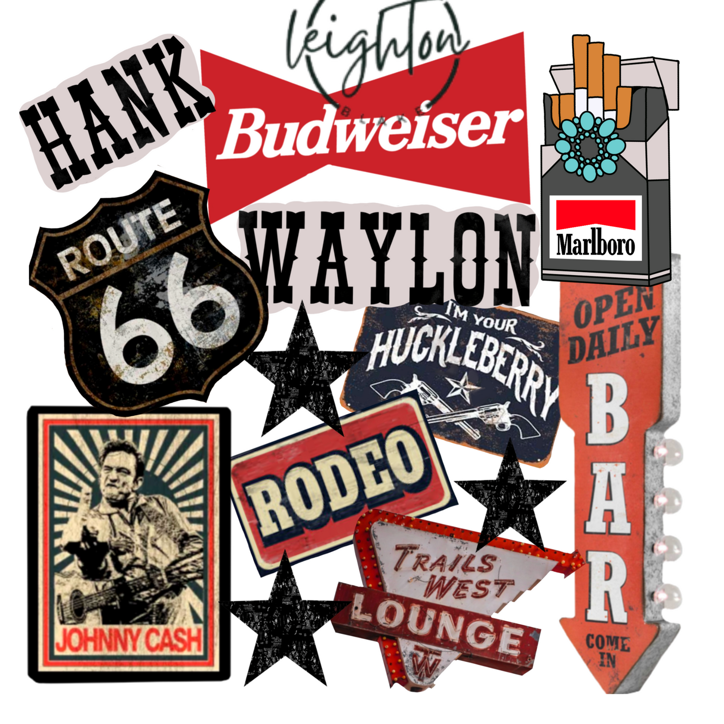 Western Collage PNG