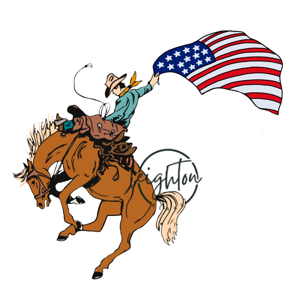 Patriotic Bronco PNG